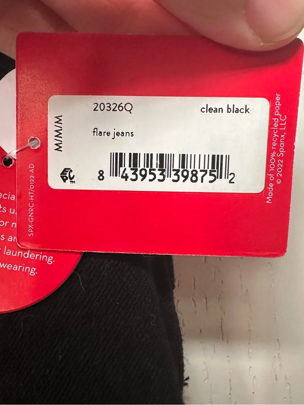 SPANX Women’s Clean Black Pull-On Flare Shapewear Jeans- Medium Petite